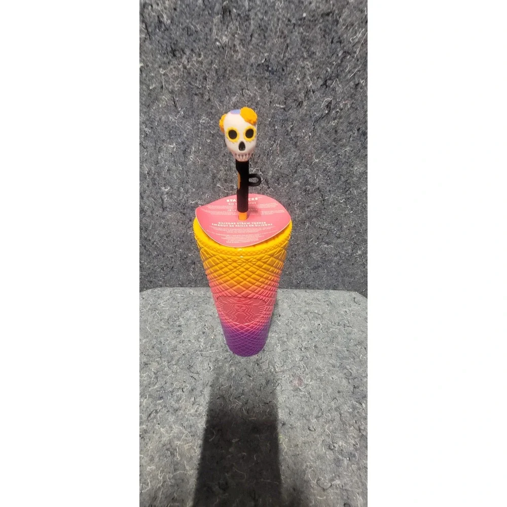 Starbucks 2024 Dia de Muertos Day Of The‎ Dead Tumbler w/ Skull Topper NEW